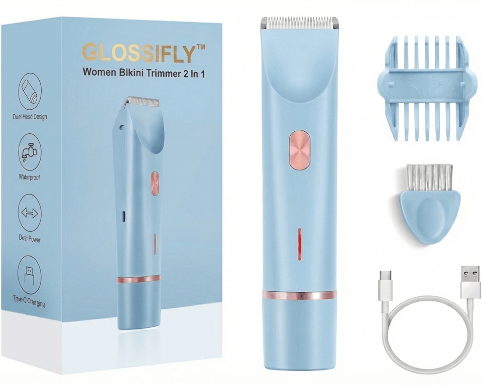 GLOSSIFLY™ Women Bikini Trimmer 2 In 1 - Your Beauty, Your Confidence - by GlossiFly