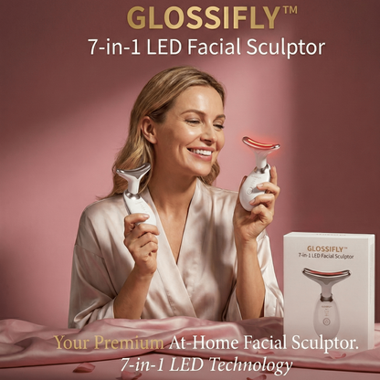 GLOSSIFLY™ 7 - in - 1 LED Facial Sculptor - Your Beauty, Your Confidence - by GlossiFly