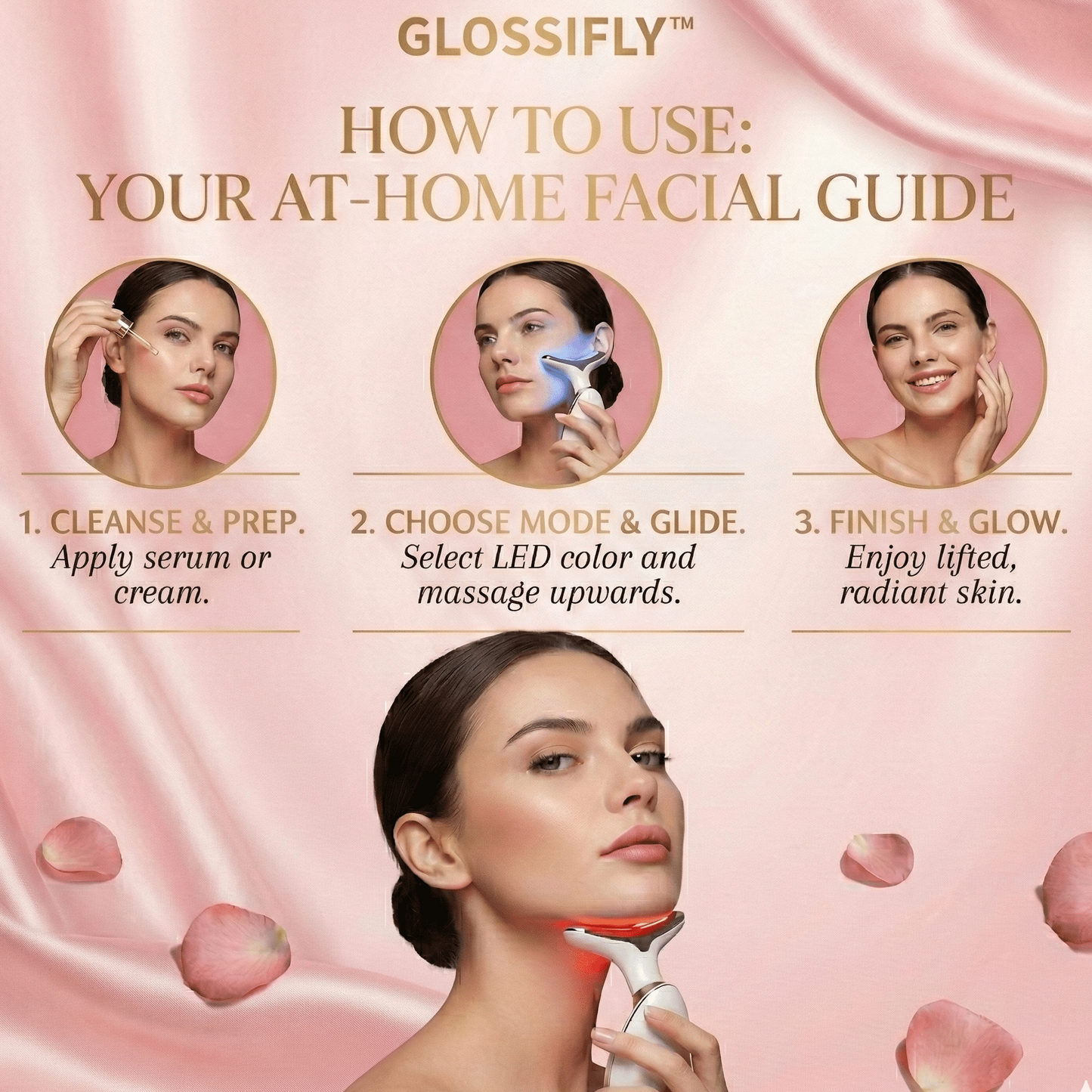 GLOSSIFLY™ 7 - in - 1 LED Facial Sculptor - Your Beauty, Your Confidence - by GlossiFly