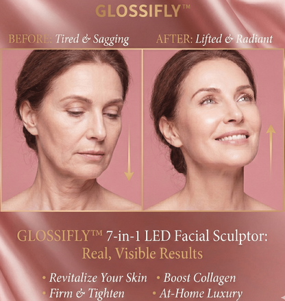GLOSSIFLY™ 7 - in - 1 LED Facial Sculptor - Your Beauty, Your Confidence - by GlossiFly