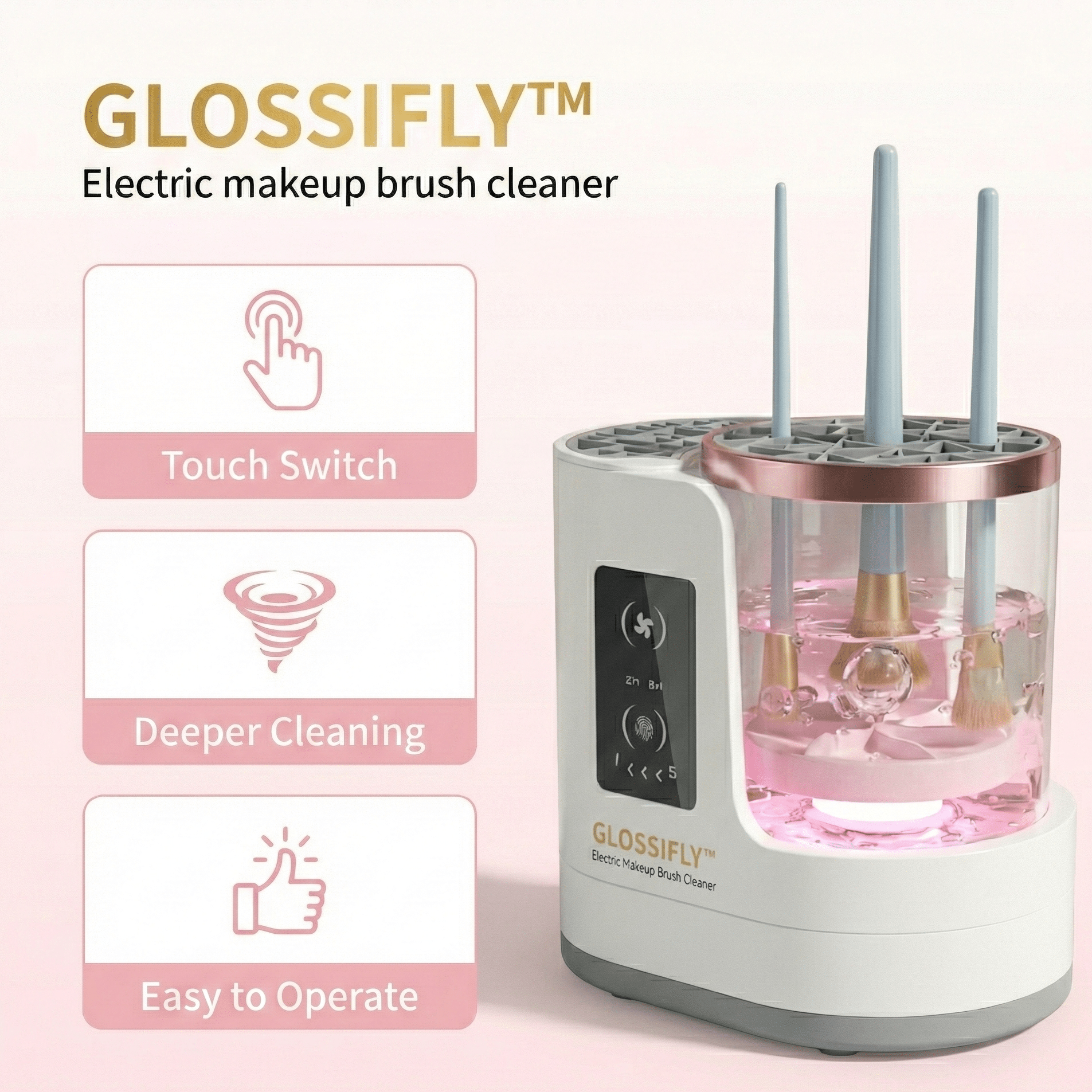 GLOSSIFLY™ Electric makeup brush cleaner - Your Beauty, Your Confidence - by GlossiFly
