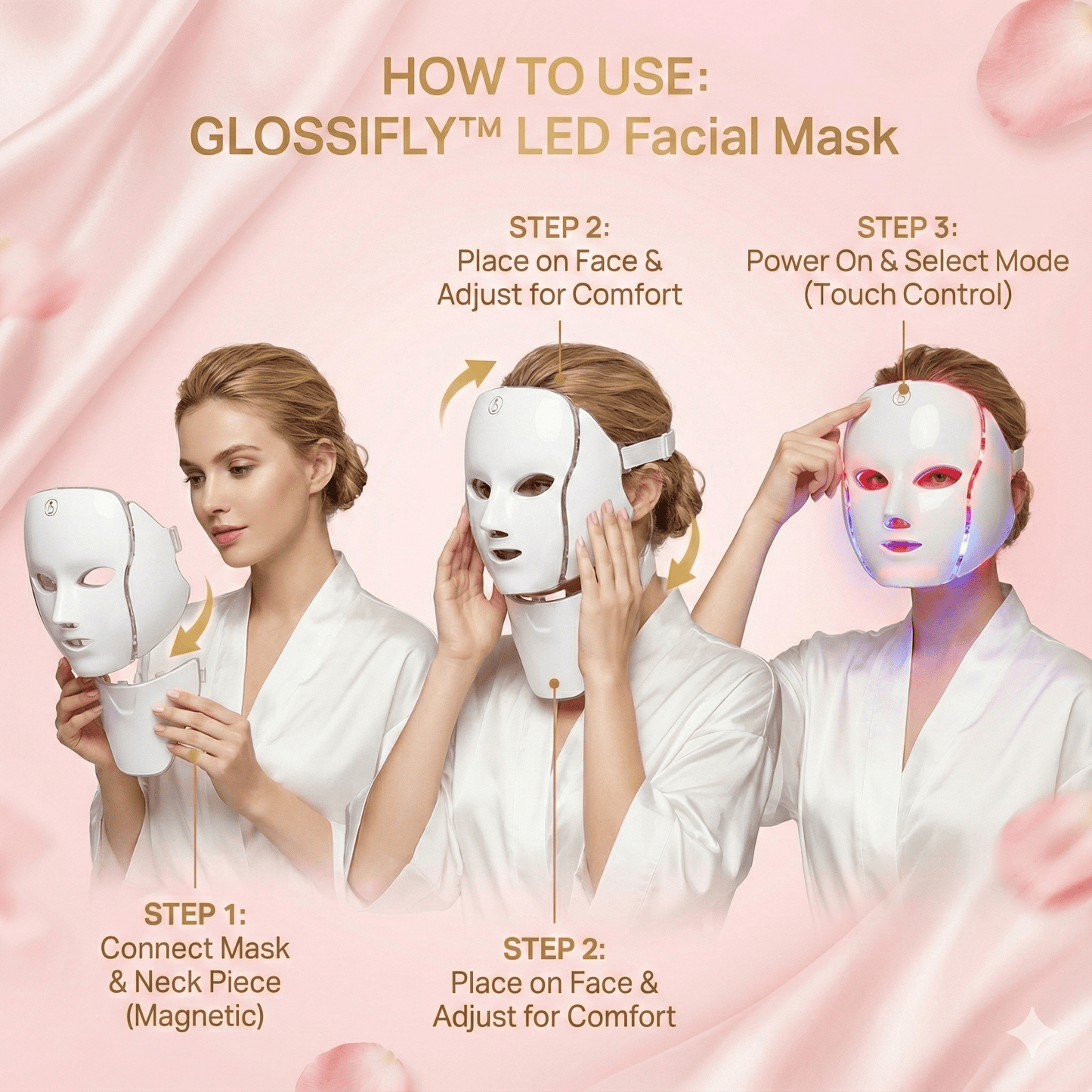 GLOSSIFLY™ LED Facial Mask - Your Beauty, Your Confidence - by GlossiFly