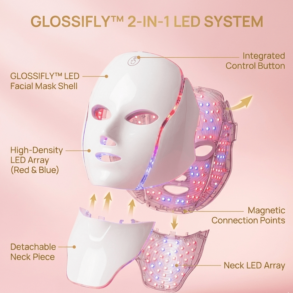 GLOSSIFLY™ LED Facial Mask - Your Beauty, Your Confidence - by GlossiFly