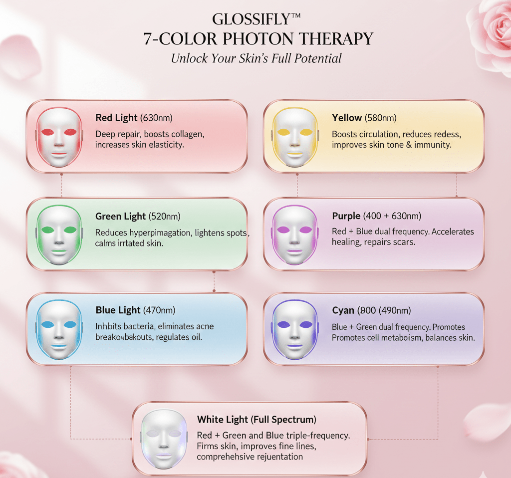 GLOSSIFLY™ LED Facial Mask - Your Beauty, Your Confidence - by GlossiFly