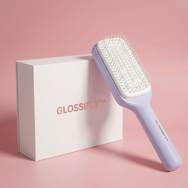 GLOSSIFLY™ Self Cleaning Hair Brush - Your Beauty, Your Confidence - by GlossiFly