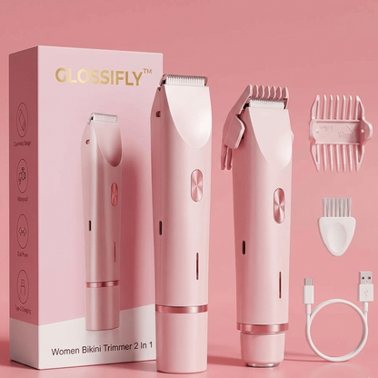 GLOSSIFLY™ Women Bikini Trimmer 2 In 1 - Your Beauty, Your Confidence - by GlossiFly