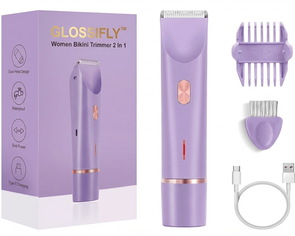 GLOSSIFLY™ Women Bikini Trimmer 2 In 1 - Your Beauty, Your Confidence - by GlossiFly