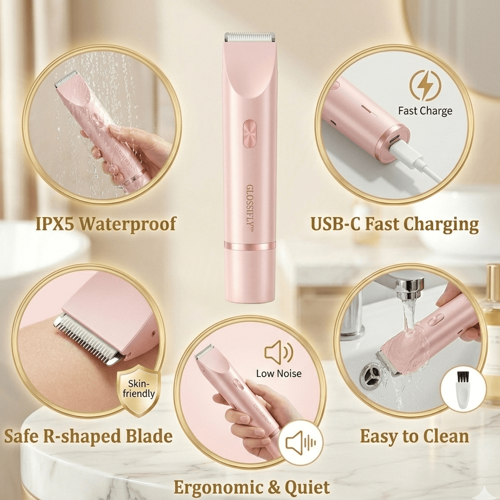 GLOSSIFLY™ Women Bikini Trimmer 2 In 1 - Your Beauty, Your Confidence - by GlossiFly